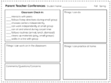 Editable Parent Teacher Conference Planning Form