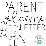 Editable Back to School Parent Welcome Letter