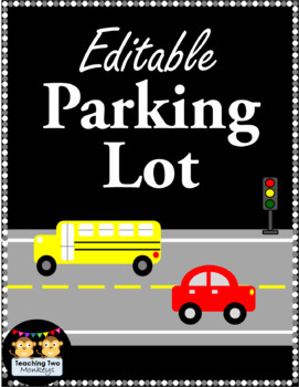 Preview of Editable Parking Lot Activity for Literacy, Math, or Multi Purpose