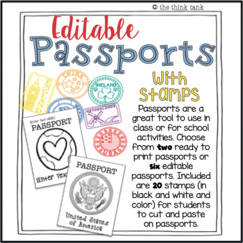 Preview of Editable Passports with Stamps