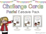 Editable Pastel Challenge Cards