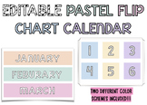 Editable Pastel Flip Chart Calendar - (Different Theme Options)