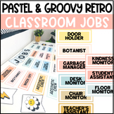 Editable Pastel Retro Classroom Jobs- With Descriptions & 