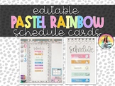 Editable Pastel Schedule Cards