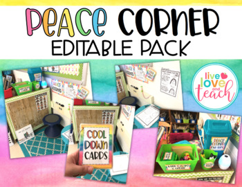 Preview of Editable Peace Corner Pack