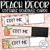 Editable Peach Schedule Cards