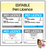 Editable Pen Licence - Australian