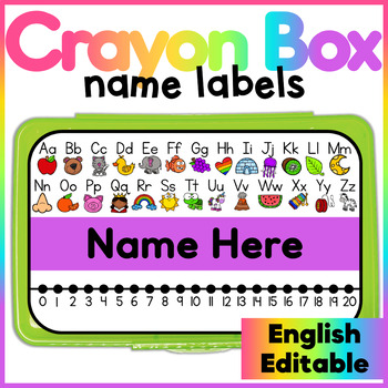 Preview of Editable Pencil Box Labels - Crayon Box Labels