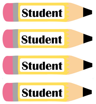 Preview of Editable Pencil Name Tags