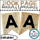 Editable Pennants and Banners - Book Page Design