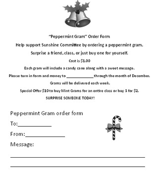 Preview of Editable Peppermint Cheer Gram