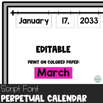 Preview of 2024 Editable Perpetual Flip Calendar Ink Saver