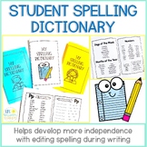 Editable Personal Spelling Dictionary for Student Writing 