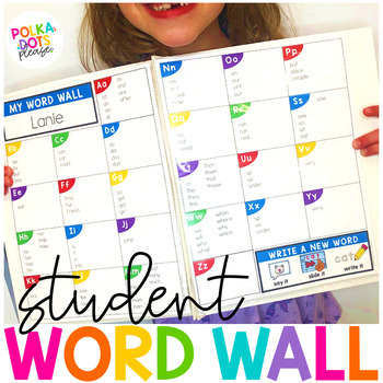 Preview of Editable Personal Word Wall for Writing Folders and Centers