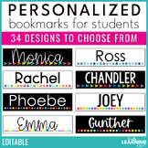 Editable Personalized Bookmarks or Desk Name Tags Plates |