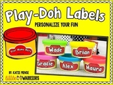 Editable Personalized Play-Doh Labels {Playdough Clay}