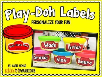 Preview of Editable Personalized Play-Doh Labels {Playdough Clay}
