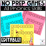 Editable Phonics Board Games Science of Reading Aligned