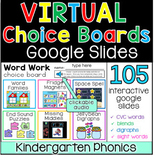Editable Phonics Choice Boards - Google Slides Word Work
