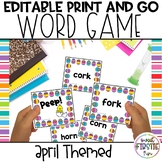 Editable Phonics Word Game | Editable Sight Word Game | Ap