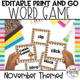 Editable Phonics Word Game | Editable Sight Word Game | No