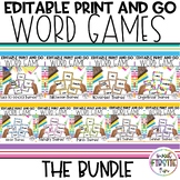 Editable Phonics Word Games for the Year - The Bundle
