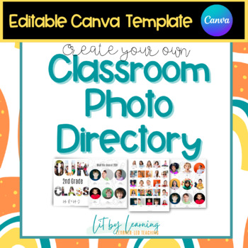 Preview of Editable Photo Classroom Directory Template - CANVA