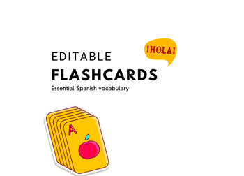 Preview of Editable Picture Dictionary Essential Vocabulary Flashcards
