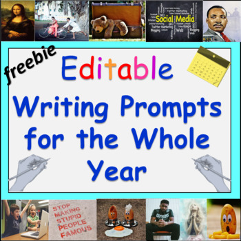 Editable Picture Prompts for the Whole Year SAMPLE by The Easyway