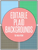 Editable Plaid Backgrounds