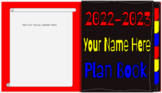 Editable Plan Book 2022-2023