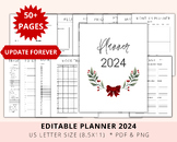 Editable Planner 2024, Download Planner, Digital Planner 2