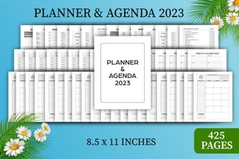 Editable Planner & Agenda 2023 by Yourbelovedteacher