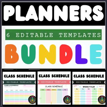Preview of Editable Planner Bundle 2024: Weekly, Study, Lesson, Meeting,