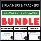 Editable Planner Tracker 2024 GOOGLE Templates Bundle for 