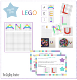 Editable - Plantillas de LEGO para construir letras