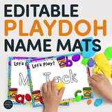 Editable Playdoh Name Mats Play Dough