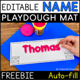 Editable Playdough Name Mats | Editable Name Practice FREEBIE