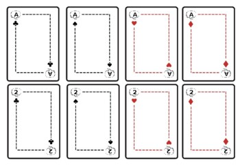 Playing Card Templates Editable Worksheets Teaching Resources Tpt