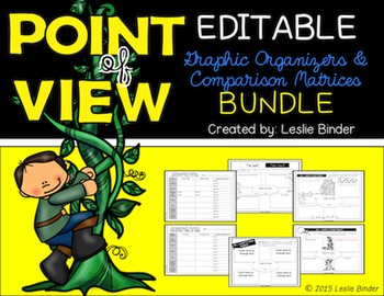 Preview of Point of View Graphic Organizers & Comparison Matrices-{BUNDLE}