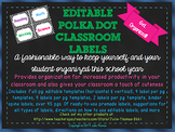 Editable Polka Dot Classroom Labels