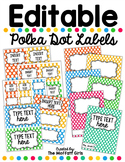 Editable Polka Dot Labels