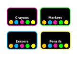 Editable Polka Dot Labels