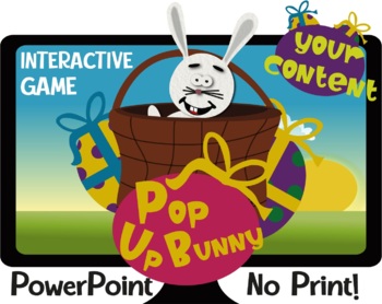 Preview of Editable Pop Up Easter  Bunny Interactive Powerpoint Zoom Game