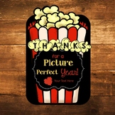 Editable Popcorn Movie Teacher Appreciation Gift