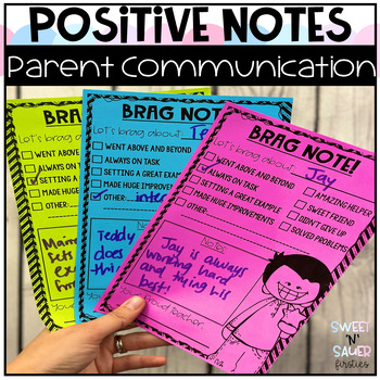 Preview of Editable Positive Behavior Notes for Parent Communitcation