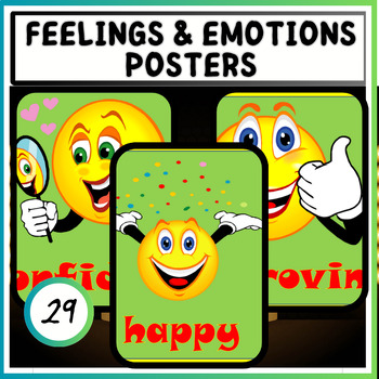 Preview of Editable Posters for Feelings & Emotions: Social Emotional Learning PDF and PPT