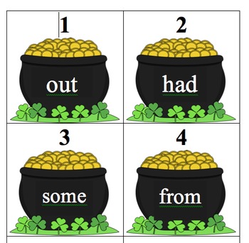 Preview of Editable Pot of Gold Sight Word Search