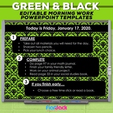 Editable PowerPoint Templates | Green And Black