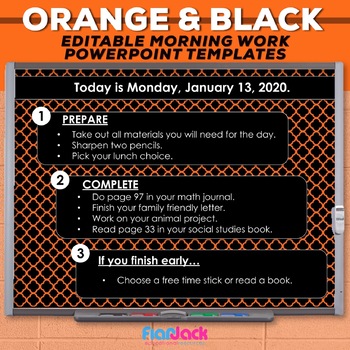 orange and black powerpoint background